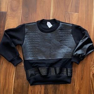 Custom Designed Sweatshirt w/Sheer Front sz XS